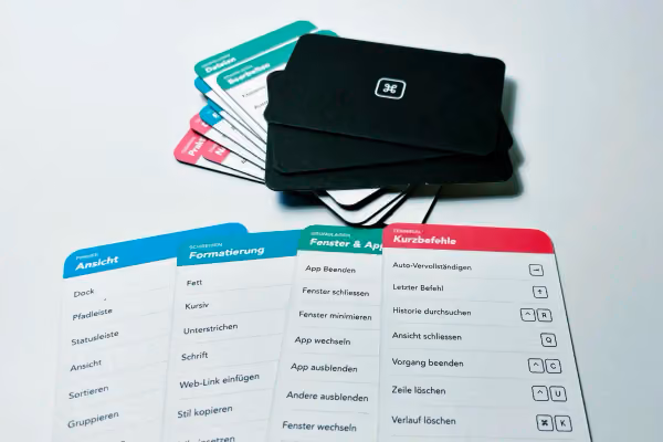 Photo of the original business card like Shortcards printed on paper