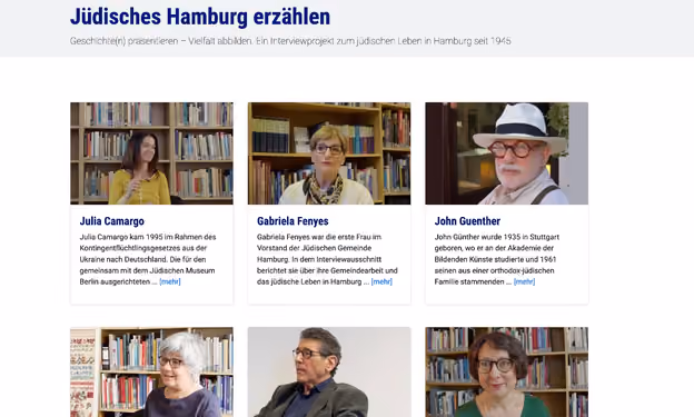 Portal zu lebensgeschichtlichen Interviews screenshot