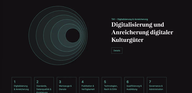 Informationsportal für NFDI4Culture screenshot