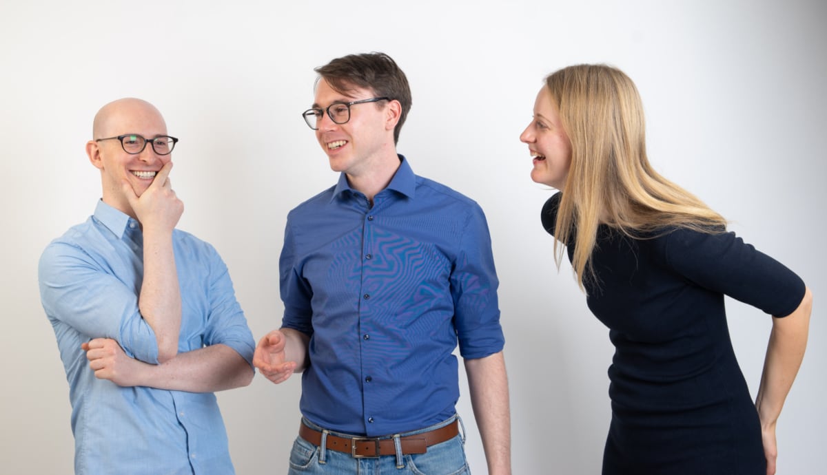 Photo of Gabriel Reimers, Julius Peinelt, and Anna Neovesky